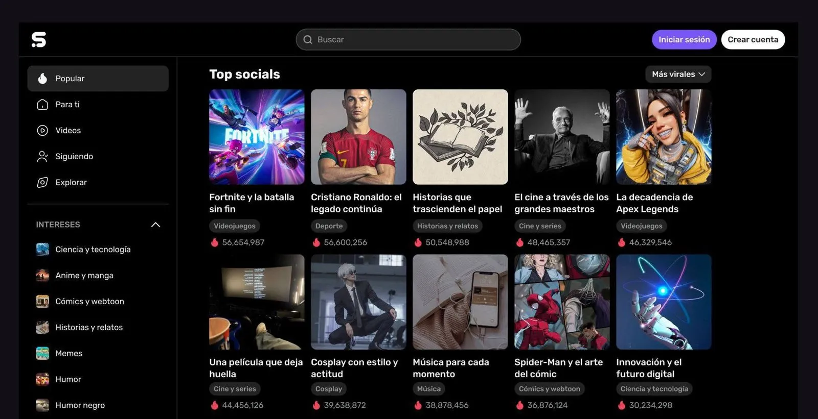 A preview of Socialler's interface